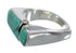Sterling Silver And Turquoise Inlay Jewelry Ring Size 7-1/2 VX61441